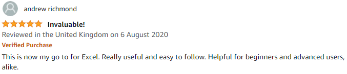 Amazon review of the Excel Formulas and Functions book series written by Harjit Suman