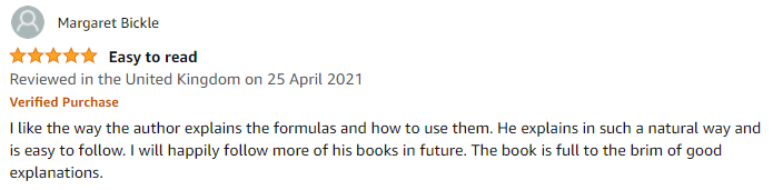 Amazon review of the Excel Formulas and Functions book series written by Harjit Suman