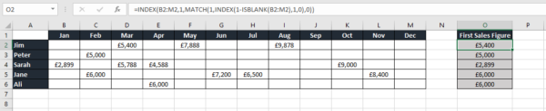 How to Find the First Non Blank Cell in a Row - Excel Master Consultant