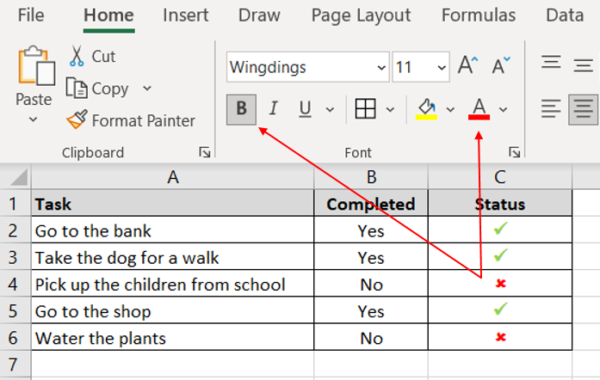 Tick Symbol in Excel: 12 Awesome Ways to Insert Tick and Cross Symbols ...